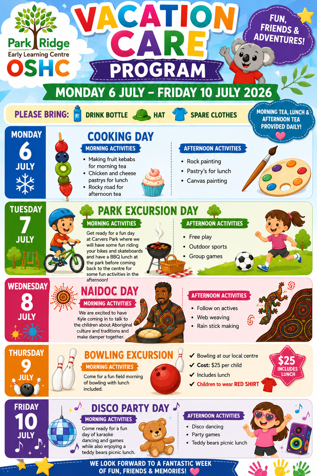 Park Ridge Vacation Care 6th to 10th July 2026